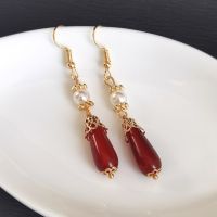 【CW】 Chinese Retro Style Hanfu Cheongsam Long Tassel Earring Party Bride Accessory