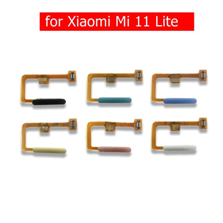 ขั้วต่อเครื่องสแกนลายนิ้วมือสำหรับ Xiaomi Mi 11 Lite สายเคเบิลงอได้ขั้วต่อเซ็นเซอร์ ID สัมผัสสายเคเบิลงอได้การซ่อมอะไหล่