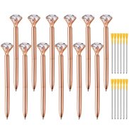 Bút Bi Mini Kim Loại Kim Cương Cristal Bút Chì 1 Mm Mực Đen Màu Xoay Bút