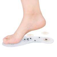 [Fashion goods060]โปร่งใสสุขภาพแม่เหล็ก Acupressure นวด Insoles FootReflexology Pain Relief Insoles สำหรับสตรีและผู้ชายรองเท้า Pads