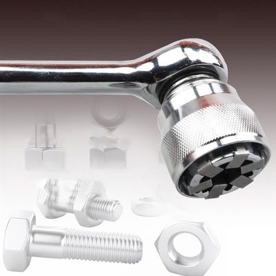 Adjustable Universal Ratchet Wrench Chrome Molybdenum Universal Socket Wrench Adapt Multi Drill Wrench Head Sleeve Repair Tool