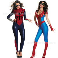 Masquerade Spiderman ชุดเดสไปเดอร์แมนผู้ใหญ่ชุดเดอร์แมนผู้ใหญ่ชุดฮาโลวีนผู้หญิงงานรื่นเริง