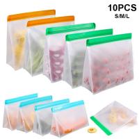 Food Storage Bag Upgrade Leakproof Top Stand Up Reusable Freezer Sandwich Ziplock Bag Silicone Bag Food Preservation