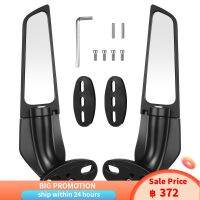 Dreamhigher Motorcycle Wing Fin View Mirror ปรับได้การเปลี่ยนกระจกมองข้างมอเตอร์ไซค์ด้วยอุปกรณ์เสริมสำหรับติดตั้ง