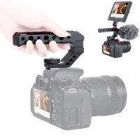 อลูมิเนียม DSLR Top Handle Grip W Cold Shoe Mount 14 38 สำหรับจอภาพไมโครโฟน Video Light A6400 6300 Nikon Canon