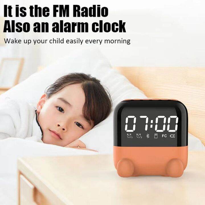 wireless-fm-radio-portable-bluetooth-speaker-desktop-alarm-clock-with-led-screen-support-handsfree-tf-card-play