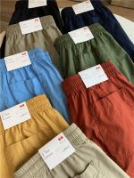 Uniqlos same sports beach pants summer twill elastic shorts comfortable breathable casual mens five-point pants trendy