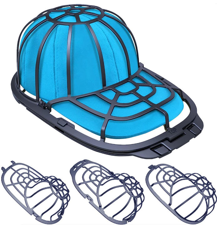 หมวกเครื่องซักผ้าหมวกเบสบอลเครื่องซักผ้าหมวกทำความสะอาดชั้นวางป้องกันซักผ้ากรงถุงซักผ้า