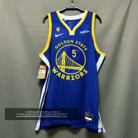 【High Quality】Mens 2022-23 New Original NBA Golden State Warriors #5 Kevon Looney Jersey Icon Edition Blue Swingman Heat-pressed