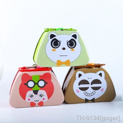 ▲☃❃ dos desenhos animados mala caixa de dinheiro folha flandres moeda armazenamento portátil bonito urso mealheiro com fechadura crianças presentes aniversário