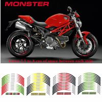 New high quality 12 Pcs Fit Motorcycle Wheel Sticker stripe Reflective Rim For DUCATI MONSTER 695 696 796 1100 1100S 797 821 79