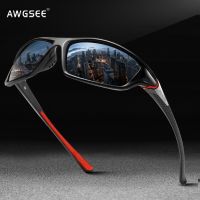 AWGSEE Fishing Polarized Vintage Sunglasses for Men Sports Cycling Driving Sun Glasses 100% UV Protection Mirror Lens Goggles