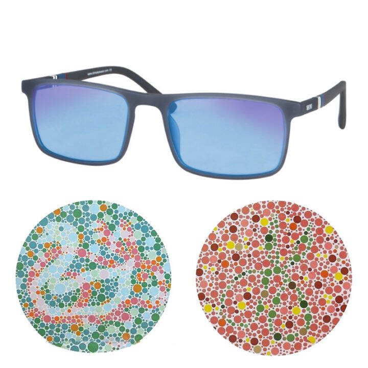 SHINU Fashion Red Green Color Blind Glasses for men or Protan Deutan