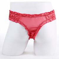 Men Womens Briefs 100% Pure Silk Knickers Comfortable Panties Flounces Underpants Sexy Underwear Breathable Lingerie