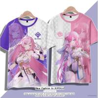 เสื้อยืดแขนสั้นลําลอง พิมพ์ลายอนิเมะ Jason Honkai Impact 3rd Elysia พลัสไซซ์ แฟชั่นสําหรับผู้หญิง