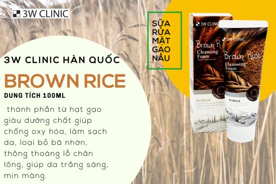 Combo sữa rửa mặt chiết xuất từ gạo 3w clinic brown rice và sữa rửa mặt - ảnh sản phẩm 5