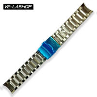 Velashop สายนาฬิกาสแตนเลสอย่างดี ขนาด 22 MM หัวโค้ง แบบบานพับกดข้าง  สายแบบตันคุณภาพดี พร้อมสปริงหัวสาย ฟรี !!!