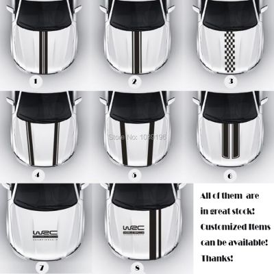 【YF】 New Styling WRC FIA World Rally Championship Stripe Car Hood Covers Vinyl Racing Sports Decal Head Sticker Accessories