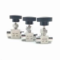 1/8 quot; 1/4 quot; 3/8 quot; 1/2 quot; BSP Equal Female Thread SS 304 Stainless Steel Flow Control Shut Off Needle Valve