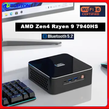 Morefine AMD Gaming PC M600 Ryzen 9 7940HS Mini PC Gamer Desktop Computer  2xDDR5 2xPCIe4.0 2x2.5G LAN Windows 11 HTPC WiFi6 BT5.