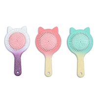 ✷◑ Cat Pattern Hair Comb Cute Cartoon Air Cushion Massage Comb Hard Hair Brush Solid Barber Hair Accessories