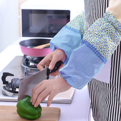 ปลอกแขนปลอกแขนกันฝุ่นกันน้ำสำหรับใช้ในห้องครัว (สีน้ำเงิน)
