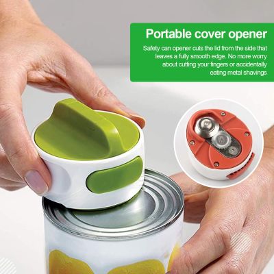 1Pcs Portable Manual Can Opener Beer Bottle Screw Capper Mini Can Opener Kitchen Gadgets Tool Easy Twist Release Safety Open Jar