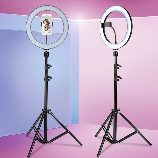 16CM Ring Light Dimmable 360° Selfie Ring Light USB Selfie for Youtube Tik Tok Video Live Streaming Studio Etc Ring Lamp Big Photography Ringlight (not Include Tripod)