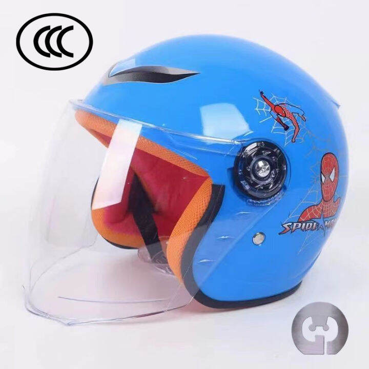 【COD】 Helmet for kids Motorcycle Cartoon or No Pattern Half Face Child ...