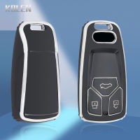 TPU รถ Remote Key Case Cover Shell Fob สำหรับ Audi A4 B9 A5 A6 8S 8W Q5 4M S4 S5 S7 TT TTS TFSI RS Protector ผู้ถืออุปกรณ์เสริม