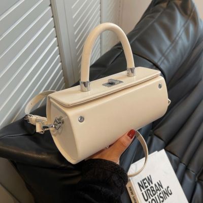 Retro box bag female 2022 new fashionable tide lock bags handbag shoulder inclined shoulder bag