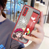 UCUC เคสโทรศัพท์เคสสำหรับ VivoX50การ์ตูนหมวกแดงเด็กหญิง SกันกระแทกFrostedกลับSoft Edge Fullฝาครอบเลนส์ป้องกันเลนส์Ultra Thin (สายรัดข้อมือ) เคสโทรศัพท์