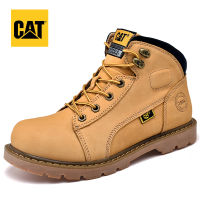 Caterpillar รองเท้าบูทมาร์ตินข้อต่ำหนังวัวแท้,รองเท้าบูททำงานเดินป่ากลางแจ้งแมว