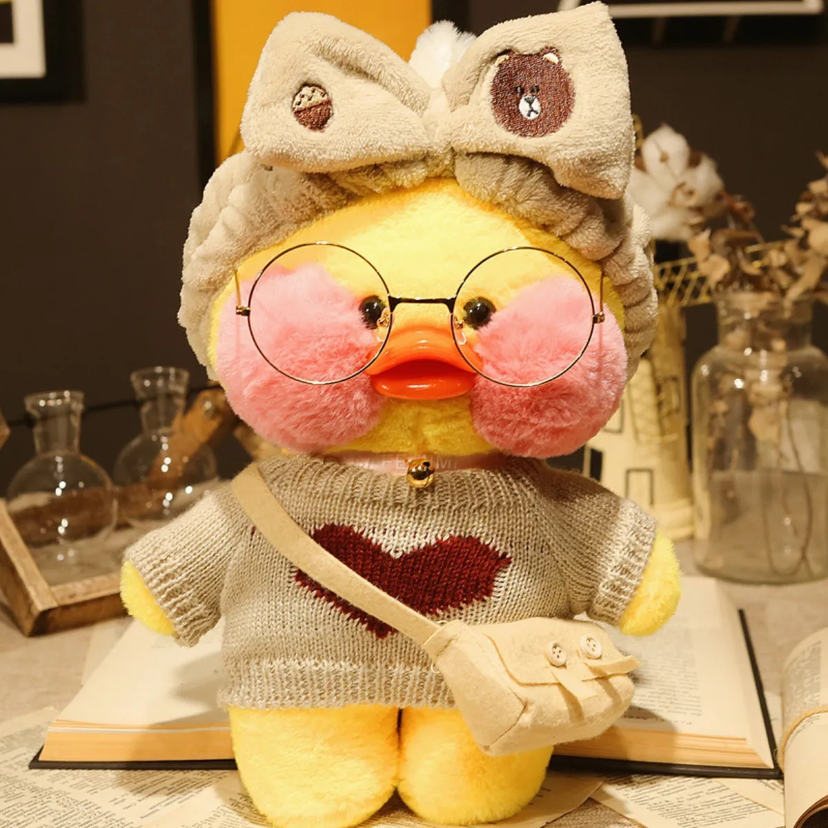 30Cm Plush Pato Lalafanfan Duck Soft Toy Kawaii Stuffed Paper Duck ...