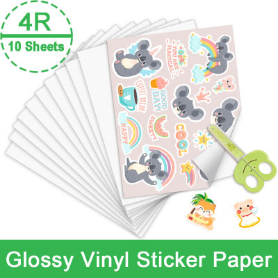 102030 Sheets Self-adhesive Vinyl Paper 216*279mm 4R Glossy Printable Vinyl Sticker Paper for Inkjet Printer Waterproof Paper