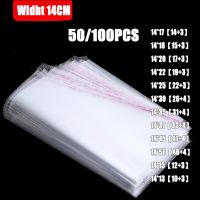 【CC】 Width 14cm 50/100pcs Storage Adhesive Plastic Resealable Cellophane Opp Poly