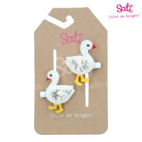 SATI-กิ๊บหนีบติด-FV. WHITE SWAN CLIP-FC034