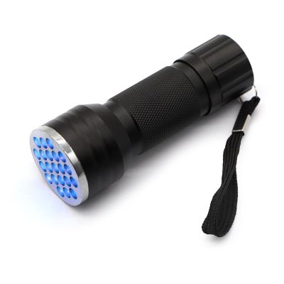 21 LEDs Ultraviolet Torch Professional Fluorescent Powder Detecting Portable 395nm Flashlights Daily Identify Tools Rechargeable Flashlights