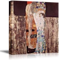 ผู้หญิงสามคนยอดนิยมโดย Gustav Klimt Giclee สิ่งที่สวยที่สุดในประวัติศาสตร์ HR357พิมพ์ผ้าใบที่ห่อผนังรูปงานศิลปะและกรอบ