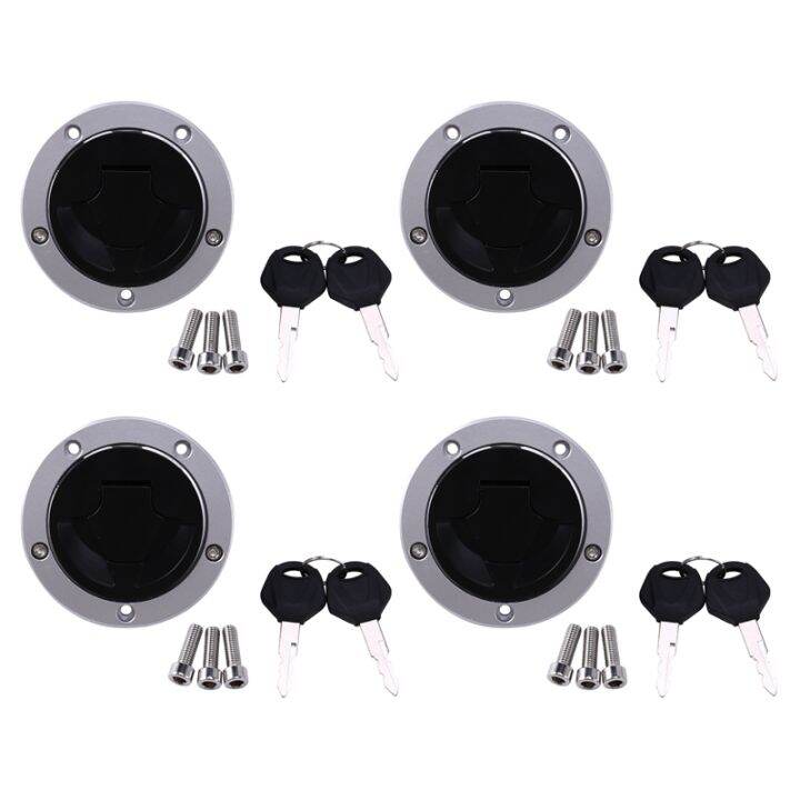 4X Motorcycle Fuel Gas Tank Cap Cover Key Lock for Z800 Z750R Zx14