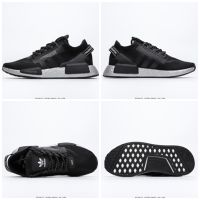 รุ่นAdidas Nmd R1 V2 - Black White ( SIZE : 36-45 (EU) ) รองเท้าวิ่งกีฬาออกกำลังกาย รองเท้าผู้ชายและหญิง รองเท้าผ้าใบลำลอง ( จัดส่งพร้อมกล่องครบเซต )