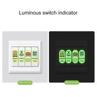 ﺴ Luminous Sign English Glow Stickers Switch Paste Creative Wallpaper Living Room Bedroom Background Decoration Wallpaper In Stock