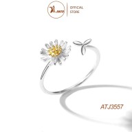 Nhẫn bạc nữ hình hoa hướng dương kích thước có thể điều chỉnh sành điệu thumbnail