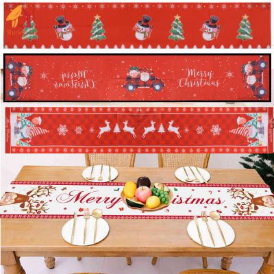 ผ้าปูโต๊ะผ้าโพลีเอสเตอร์สำหรับตกแต่งโต๊ะคริสต์มาสวันเกิดผ้าปูโต๊ะสี่เหลี่ยมโต๊ะทานอาหาร180X35cm คริสต์มาส