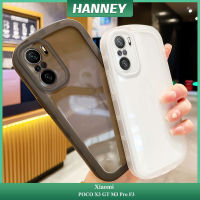 HANNEY สำหรับ Xiaomi POCO X5 X3 NFC X4 GT M4 M3 F5 F4 F3 F2 Pro เคสโทรศัพท์สีสัน Soft CLEAR กล้องกันกระแทกฝาหลัง NA-01