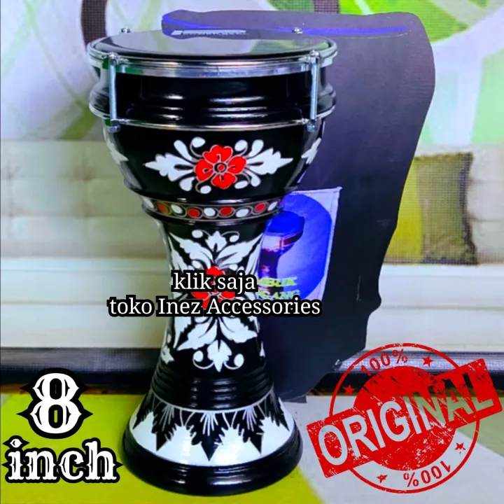 Dumbuk Pinggang Atau Darbuka Kayu 8 inch Power Beat Hitam Lazada