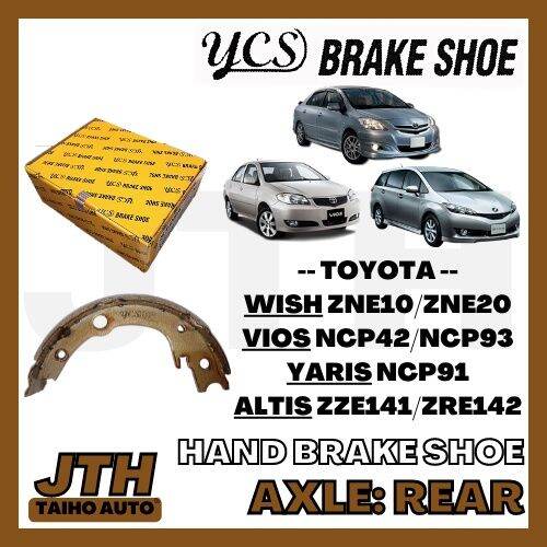 TAIHOAUTO YCS Hand Brake Shoe Toyota Wish Toyota Vios Toyota Altis
