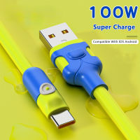 ♥จัดส่ง SFREE♥สายชาร์จเร็ว100W 6A สายข้อมูลสำหรับไมโคร USB แอนดรอยด์ประเภท C 8Pin สายชาร์จเร็วสุด1ม. 2ม. สายชาร์จซิลิโคนเหลวสูง