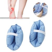 2 Pieces Heel Protector Pillow For Relief Plantar Fasciitis Heel Pain Reduce Pressure On Heel Adjustable In Size Blue