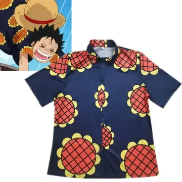 DAZCOS Luffy Cosplay Wano Country Anime Costume Outfit Shirt Pants with  Sash Nika Form Outfit Monkey D Luffy Cosplay Wigs Gloves